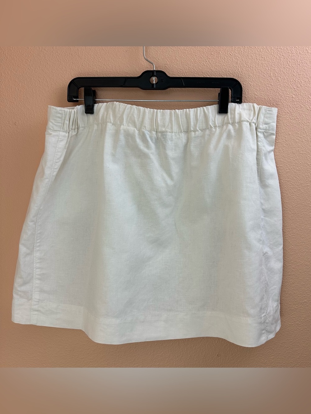 J.Crew Mini Skirt Womens M (runs big and fits L) Linen Cotton Blend Pockets - Picture 3 of 9